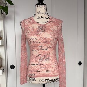 Pink Lace Top
